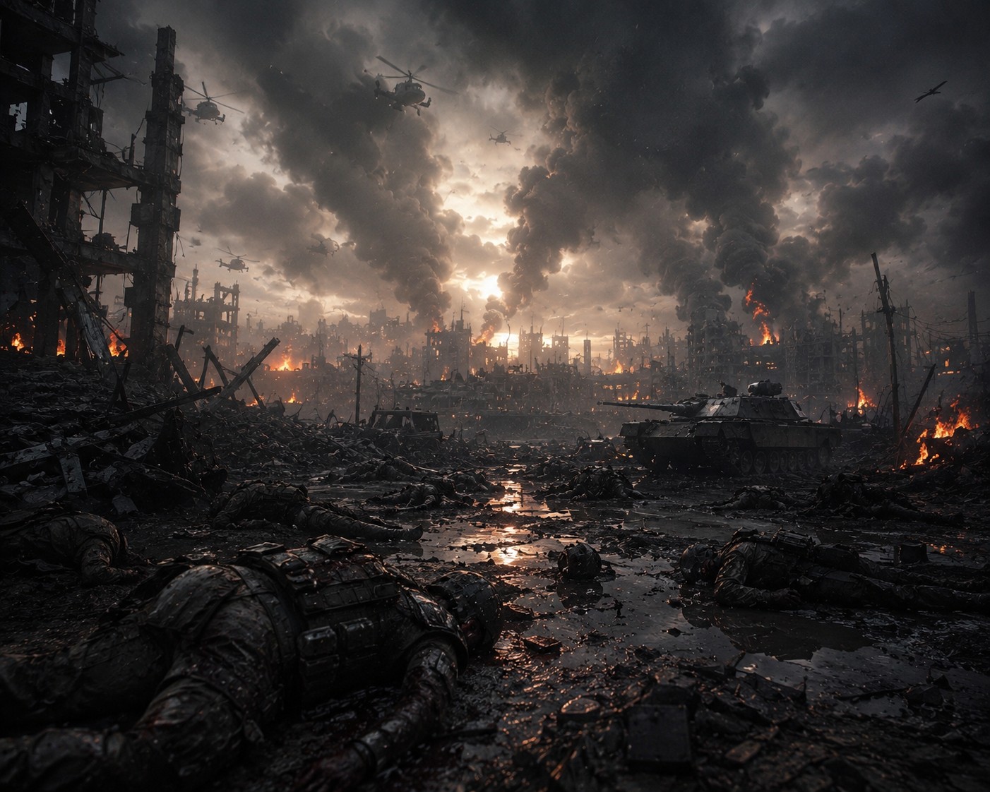 Ruins of a battle-scarred city